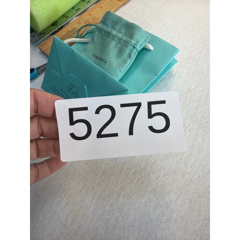 Tiffany & Co Blue Paper Gift Bag and Drawstring Jewelry Pouch Set